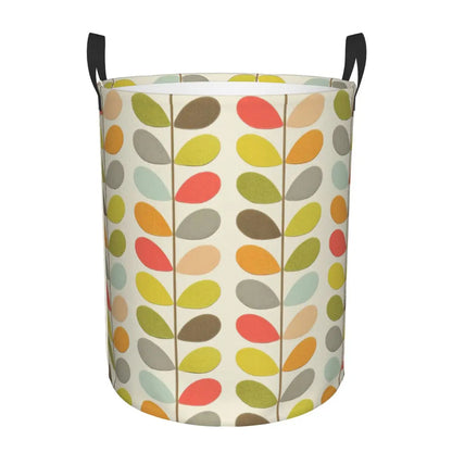 Custom Orla Kiely Multi Stem Flowers Laundry Basket Collapsible Scandinavian Style Toy Clothes Hamper Storage Bin for Kids