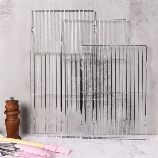 Stainless Steel Mat Net Grid Shape Rectangle Grill Grilling Mesh Net Outdoor Cooking Accessories Barbecue Tools BBQ Tools