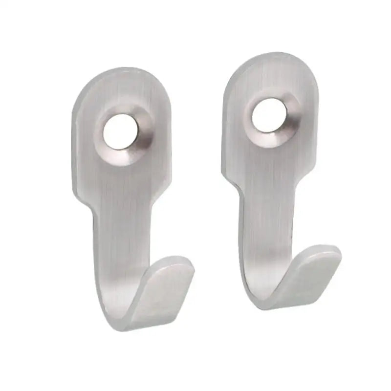 1-10pcs Mini Stainless Steel J-shaped Hook With Screw Items Key Rack Wall Punching Hooks Kitchen Accessories Bathroom Hardware