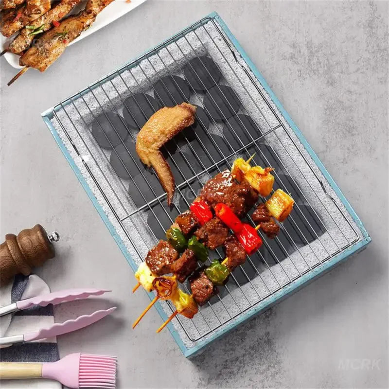 Stainless Steel Mat Net Grid Shape Rectangle Grill Grilling Mesh Net Outdoor Cooking Accessories Barbecue Tools BBQ Tools