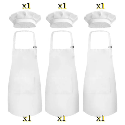 6-12 Pack Kids Painting Aprons with 2 Pockets Adjustable Chef Art Apron for Cooking Baking Painting Crafting Christmas Party