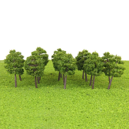 40pcs Deep Green Model Tree For N Gauge Railway Building  Scenery Layout 5cm Green Train Railroad Architecture DIY Crafts