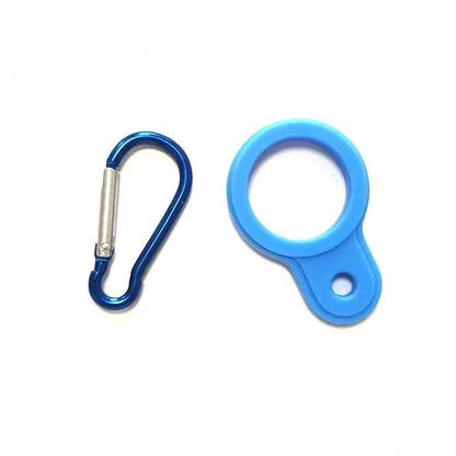 Portable Outdoor Carabiner Silicone Water Bottle Buckle Sports Bottle Buckle Kettle Clip Hook Tool Silicon Cup Holder