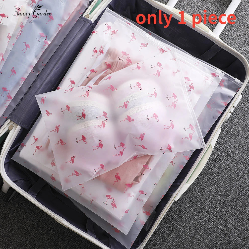 1pcs Travel Transparent Clothes Storage Bags Vacuum Bags for Shoes Makeup Underwear Zipper Packing Portable Organizer Pouch