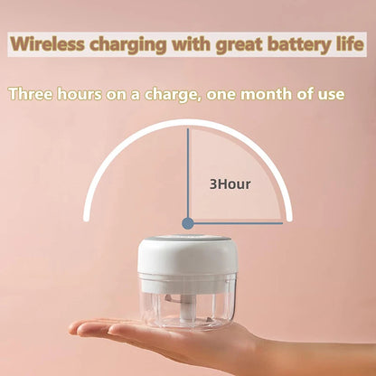 Electric Mini Garlic Mincer USB Vegetable Onion Chopper Portable Small Food Processor for Ginger Chili Vegetables