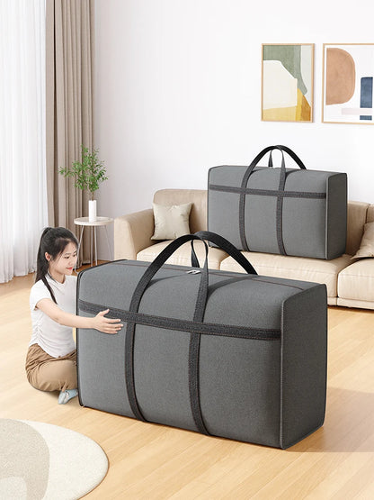 1pc Oxford cloth wardrobe storage bag Heavy duty tote bag cotton quilt storage bag Clothing moving bag
