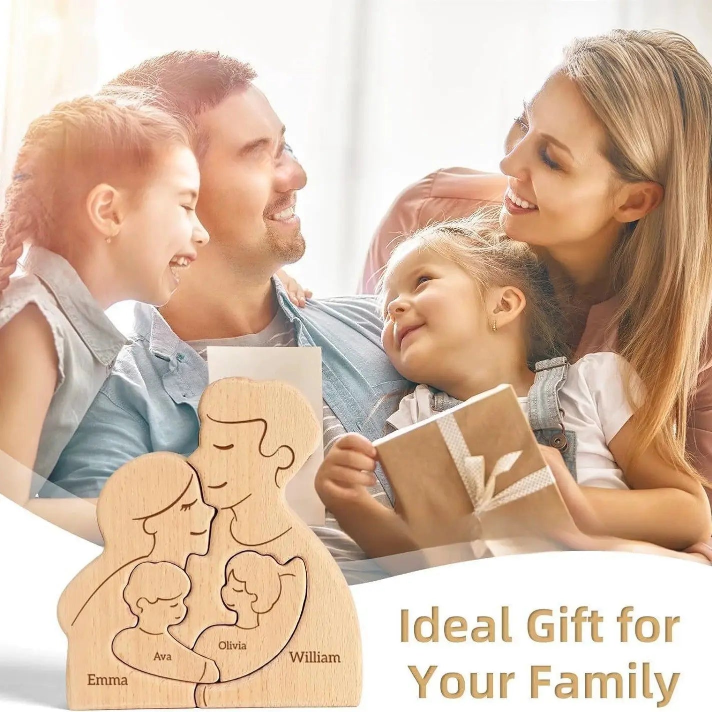 Custom Name Wooden Home Decorations, Personalized Home Puzzles, Warm Home Decorations, Mother's Day Father's Day Warm Gifts