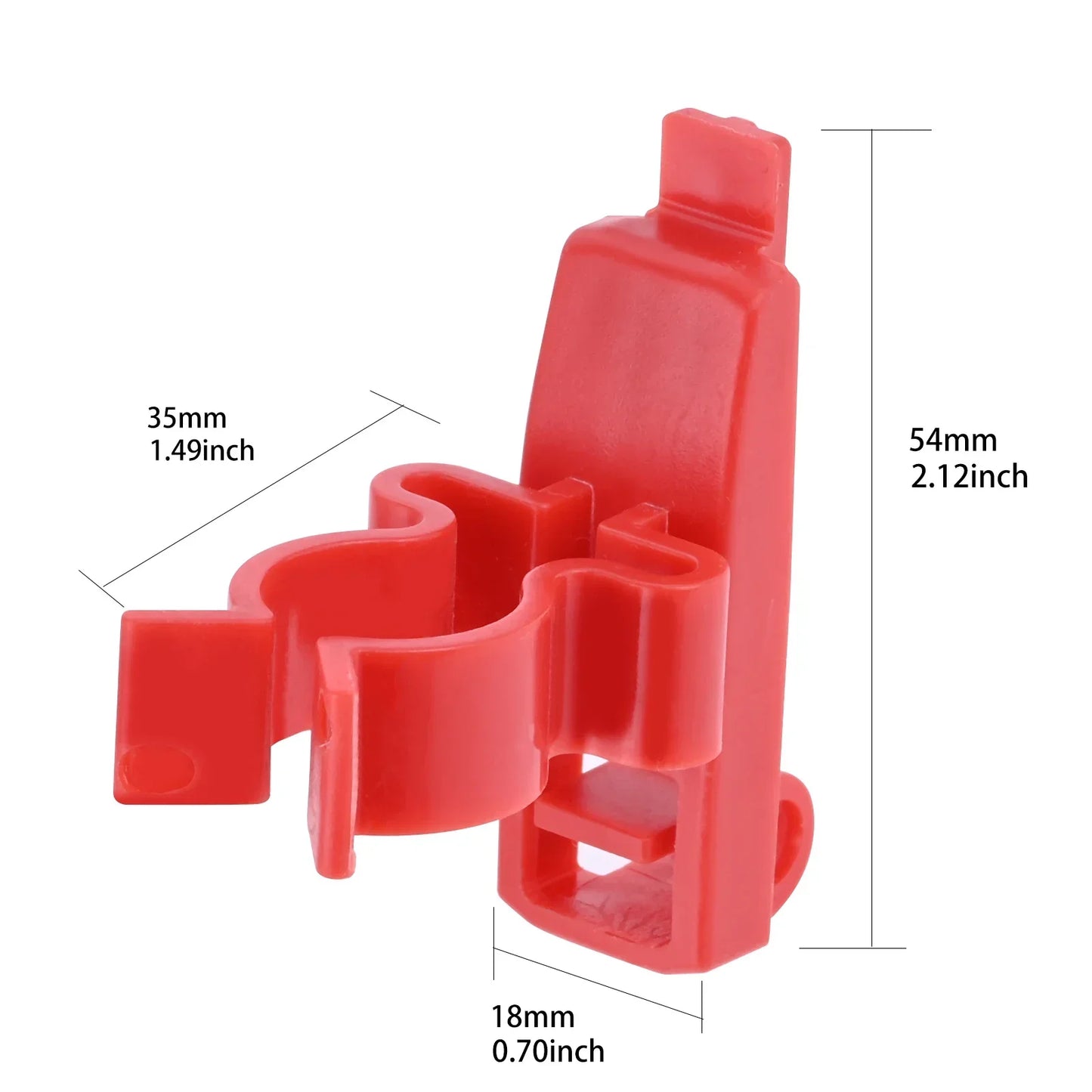 1pc Hole Plate Hook Red Plastic ABS Pegboard Hanger Tool Holder Wall Mounted Display Rack Hardware Storage Garage Organization