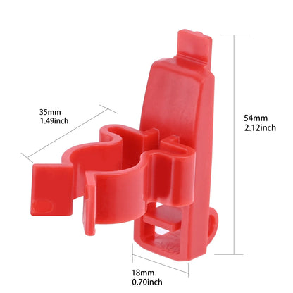 1pc Hole Plate Hook Red Plastic ABS Pegboard Hanger Tool Holder Wall Mounted Display Rack Hardware Storage Garage Organization