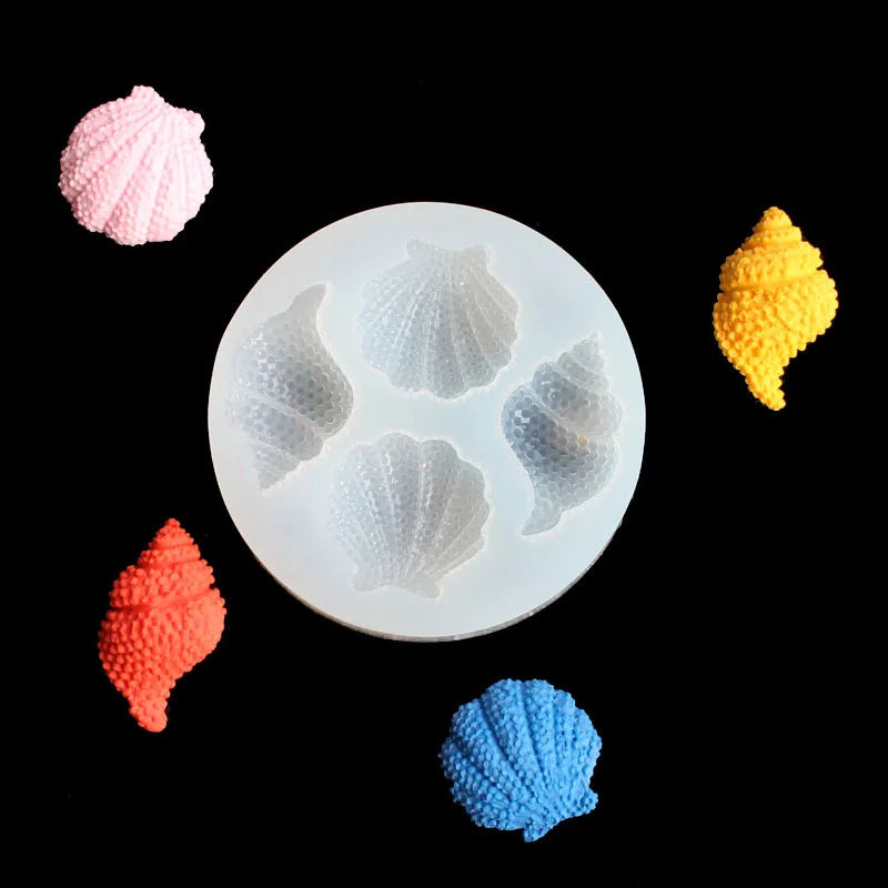 Seashell conch ocean chocolate mold silicone mold conch seashell mold clay mold baking fondant cake mold