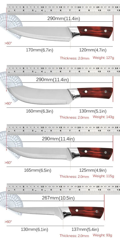 Professional Boning Knife Forging Kitchen Knife Meat Cleaver for Cooking Knives Fruit Slicing Butcher Knife Handmade Kniives