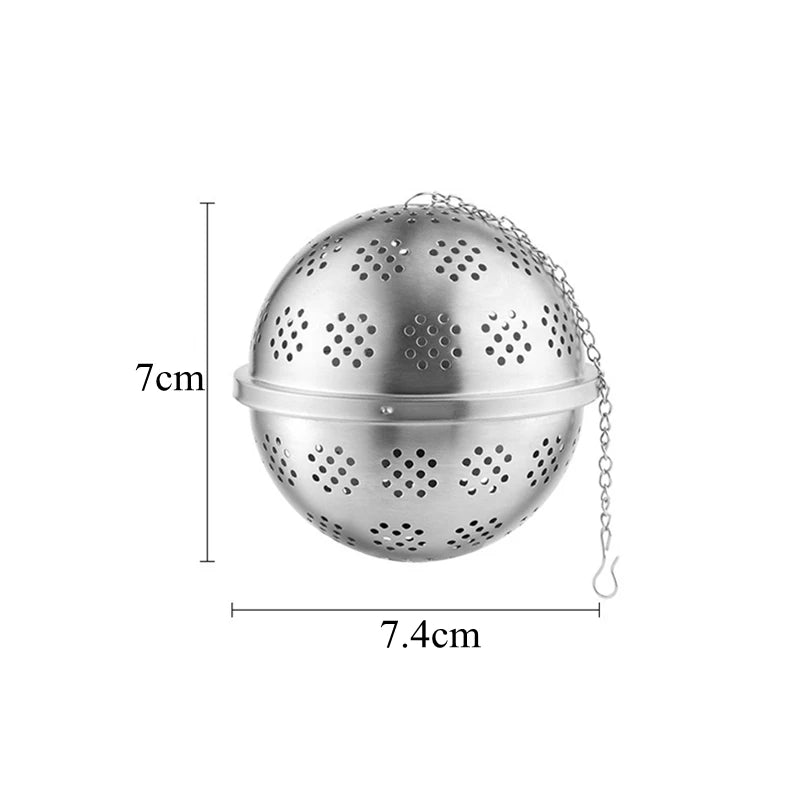 Stainless Steel Tea Leaf Infuser Strainer Spice Mesh Sieve for Brewing Teapot Tea Filter Seasoning Ball Kitchen Accessories