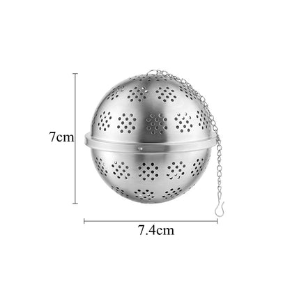 Stainless Steel Tea Leaf Infuser Strainer Spice Mesh Sieve for Brewing Teapot Tea Filter Seasoning Ball Kitchen Accessories