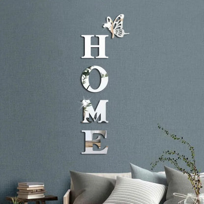 HOME Home Logo 3D Mirror Wall Sticker, Entrance Decoration, Home Decoration