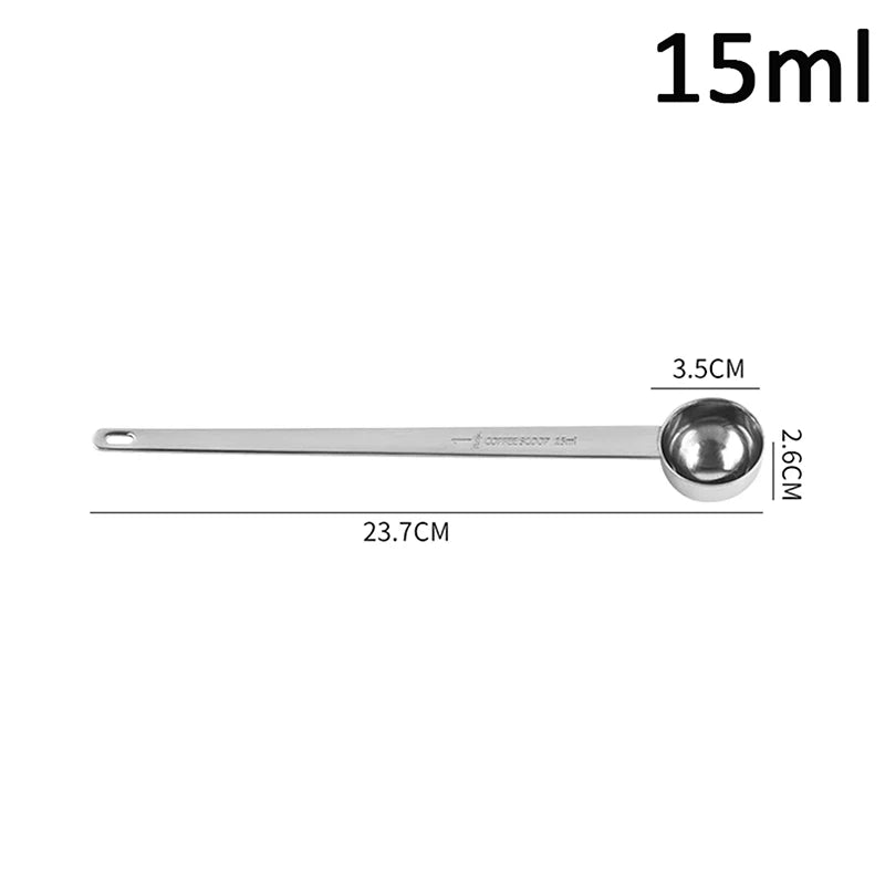 Coffee Scoops Long Handle Stainless Steel Milk Coffee Powder Scoop Measuring Spoon Fits Coffee Container For Ground Coffee