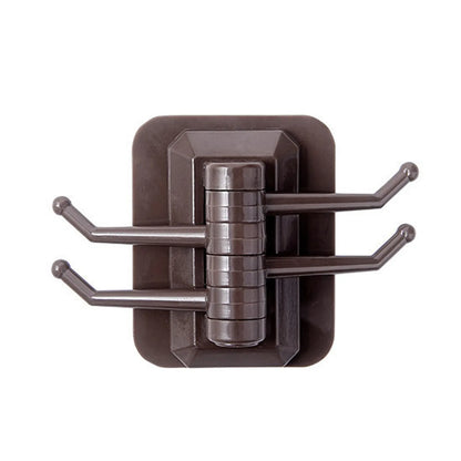 Strong Self Adhesive Wall 4 Hook Strong Without Drilling Key Holder Door Kitchen Towel Hanger Hooks Home Storage Accessories