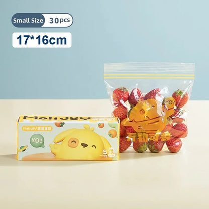 Reusable Zip Lock Bag Food Grade Transparent Storage Bag Refrigerator Fresh-keeping Bag Food Sealed Fruit Food Freezing Special