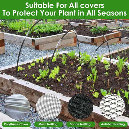 Greenhouse Plant Hoops Set Reusable Fibreglass Grow Set Seedling Arch Shed Bracket Vegetable Garden Grow Tunnel Support Hot Sale