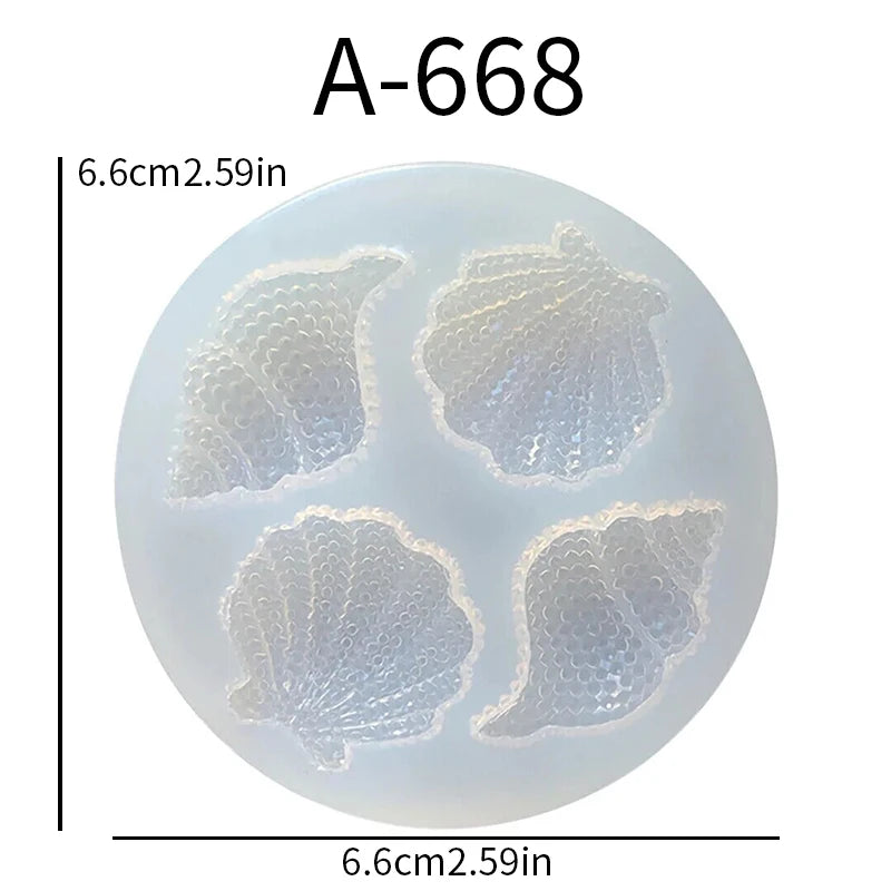 Seashell conch ocean chocolate mold silicone mold conch seashell mold clay mold baking fondant cake mold