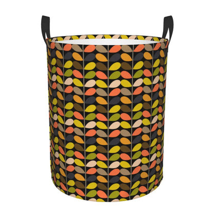 Custom Orla Kiely Multi Stem Flowers Laundry Basket Collapsible Scandinavian Style Toy Clothes Hamper Storage Bin for Kids
