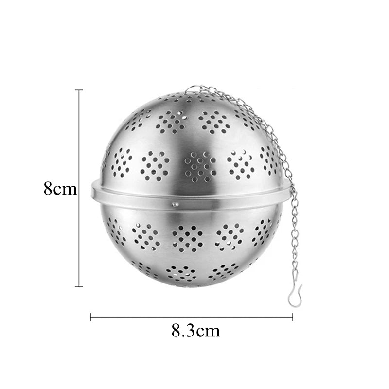Stainless Steel Tea Leaf Infuser Strainer Spice Mesh Sieve for Brewing Teapot Tea Filter Seasoning Ball Kitchen Accessories
