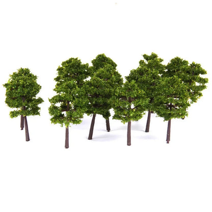 40pcs Deep Green Model Tree For N Gauge Railway Building  Scenery Layout 5cm Green Train Railroad Architecture DIY Crafts