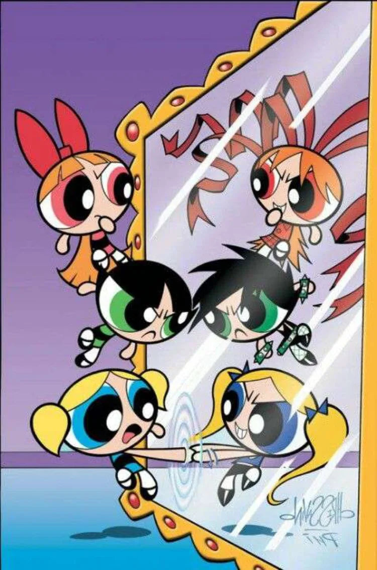 Cartoon The-P-Powerpuffs-G-Girls Cute Anime Stich Creation Set Printed Art Stitch Diamond Painting Mosaic 5d Handcraft Gift