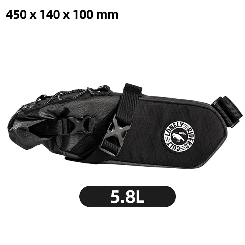 (ULAC)16L Waterproof Bicycle Saddle Bag Large Capacity Rear Seat Pack for Long Distance Cycling High-Vis Tail bag RADTAIL GT PRO