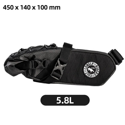 (ULAC)16L Waterproof Bicycle Saddle Bag Large Capacity Rear Seat Pack for Long Distance Cycling High-Vis Tail bag RADTAIL GT PRO