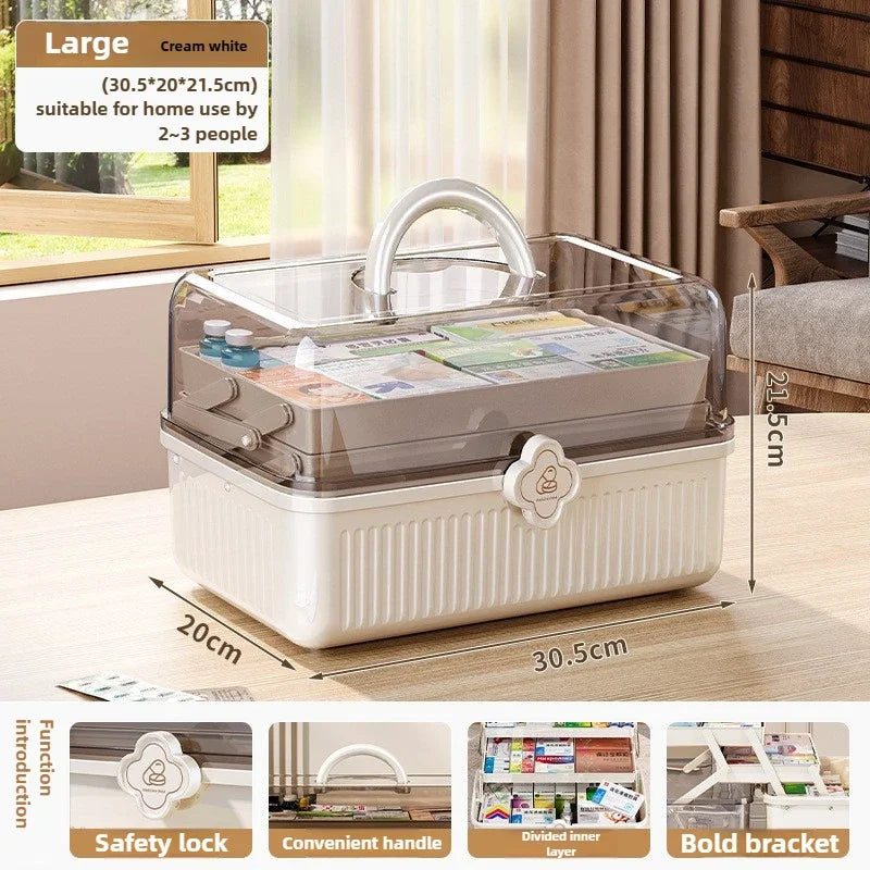 Multi-layer Medicine Box for Home Use,Large-capacity Medicine Organizer,Drug Organizer,Medicine Storage Box,First Aid MedicalBox
