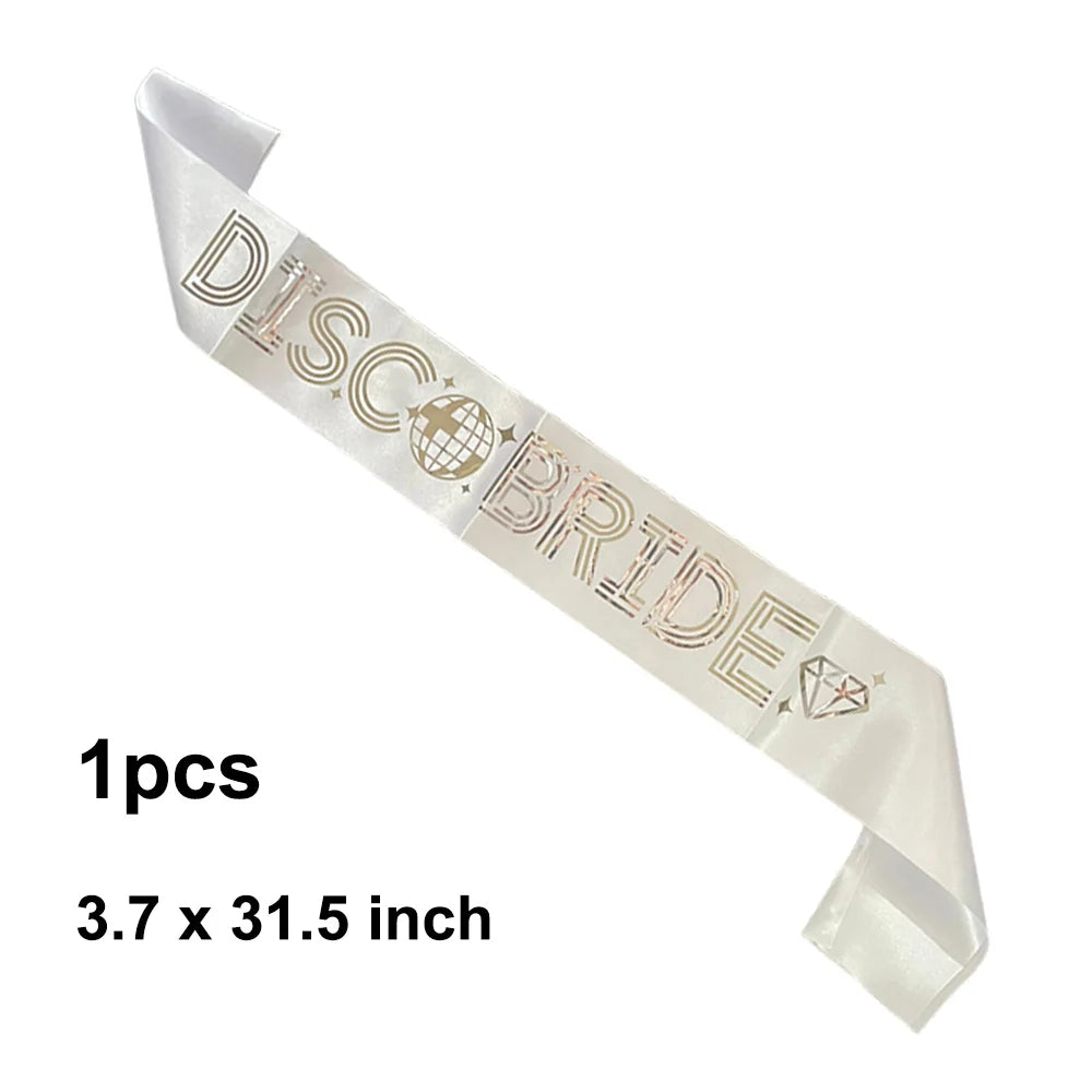 Last Disco Bachelorette Party Decorations Disco Bride Sash Bride to be Sash for Bridal Shower