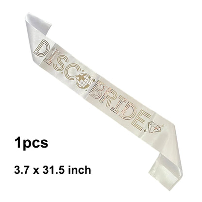 Last Disco Bachelorette Party Decorations Disco Bride Sash Bride to be Sash for Bridal Shower