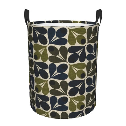 Custom Orla Kiely Multi Stem Flowers Laundry Basket Collapsible Scandinavian Style Toy Clothes Hamper Storage Bin for Kids