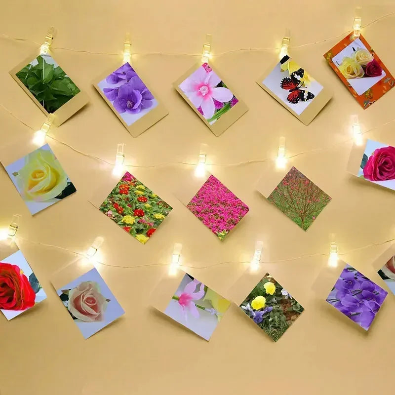 200/50Pc Mini Plastic Clips Transparent Photo Snack Sealing Clip Clothespins DIY Home Party Decoration Fairy Light Hanging Clamp