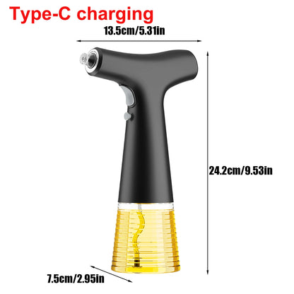 Electric Oil Sprayer Kitchen Utensils Oil Sprayer USB Charging BBQ Novelty Accessories Dispenser Glass Bottle Olive Oil Sprayer