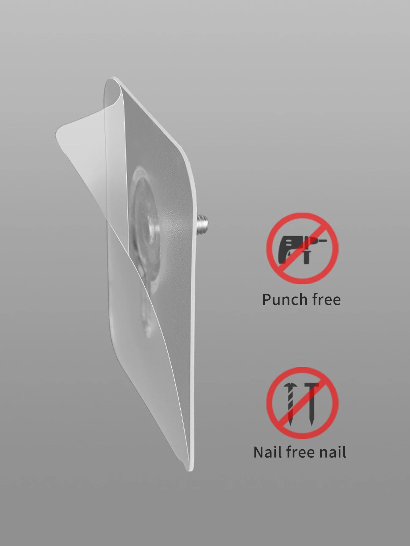 6x6cm Clear Adhesive Hooks - Damage-Free Heavy Duty Hanging Strips for Picture Frames & Wall Decor, No Nails Needed