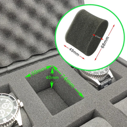 Watch Carry Case Shockproof Box Watch Storage Bags Organizer Protective Canvas EVA Hard Shell Zipper Tool Case