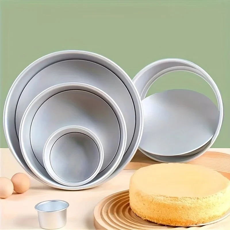 Non-Stick Round Removable Bottom Cake Pan Easy Release High Lift Cake Mold One,Model Chiffon Cake, Wedding, Small Party Baking
