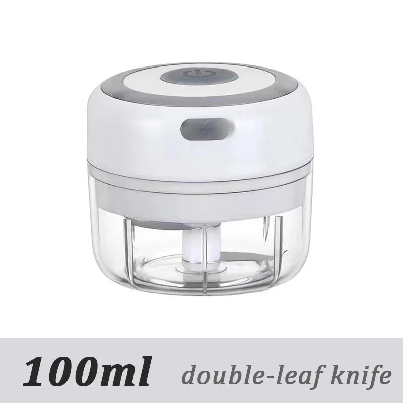 Electric Mini Garlic Mincer USB Vegetable Onion Chopper Portable Small Food Processor for Ginger Chili Vegetables