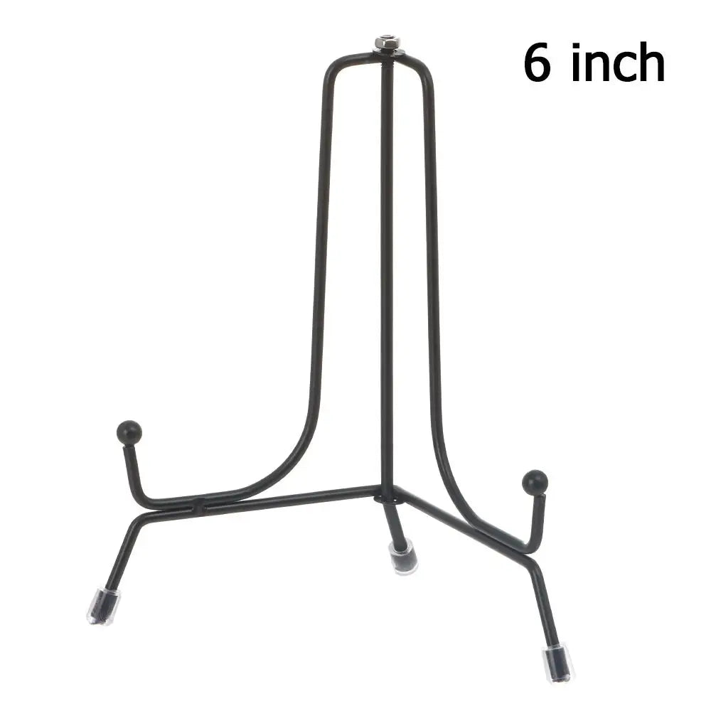Iron Plate Support Stand Ornament Holder Display Stand Tabletop Artworks Decorative Plate Photo Frame Rack Tea Cake Rack