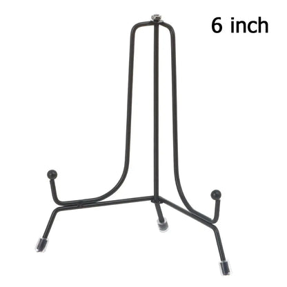 Iron Plate Support Stand Ornament Holder Display Stand Tabletop Artworks Decorative Plate Photo Frame Rack Tea Cake Rack