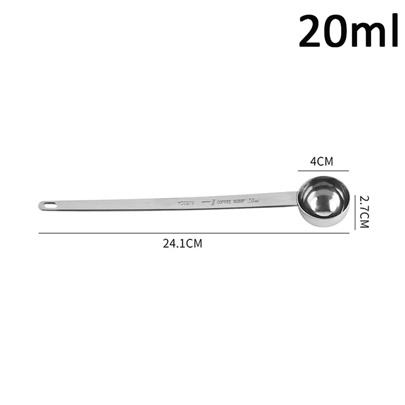 Coffee Scoops Long Handle Stainless Steel Milk Coffee Powder Scoop Measuring Spoon Fits Coffee Container For Ground Coffee