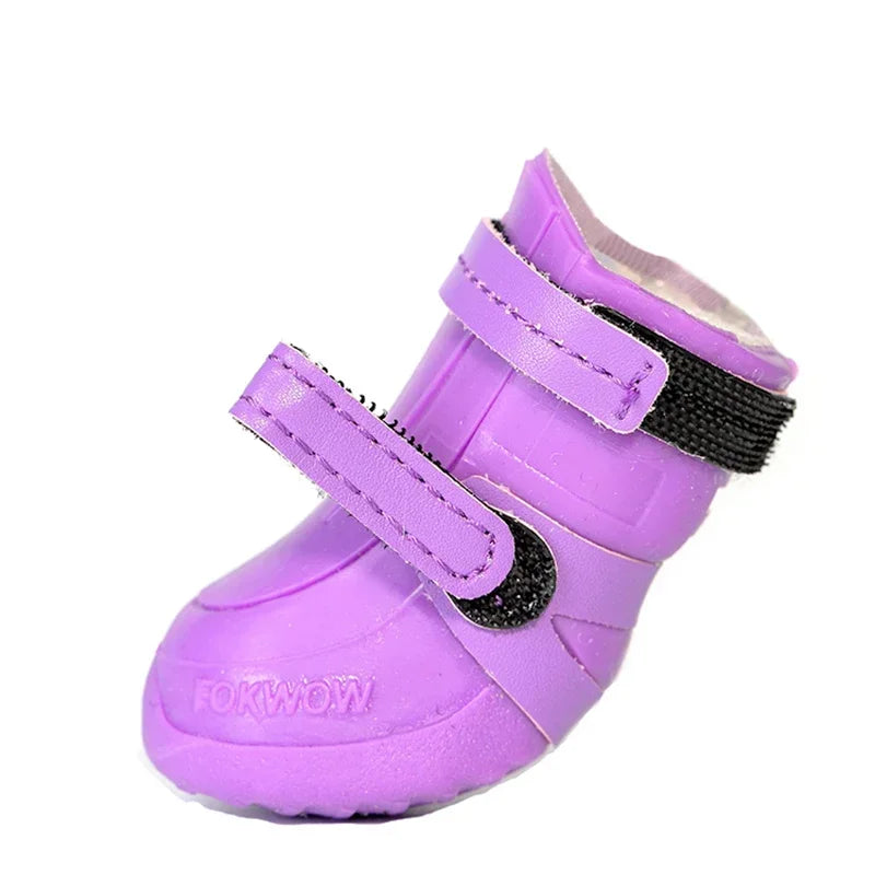 Four Seasons Pet Rain Boots Waterproof Dog Shoes Zapato Perro Yorkshire Terrier Pug Schnauzer Puppy Shoes Dogs Acessorios