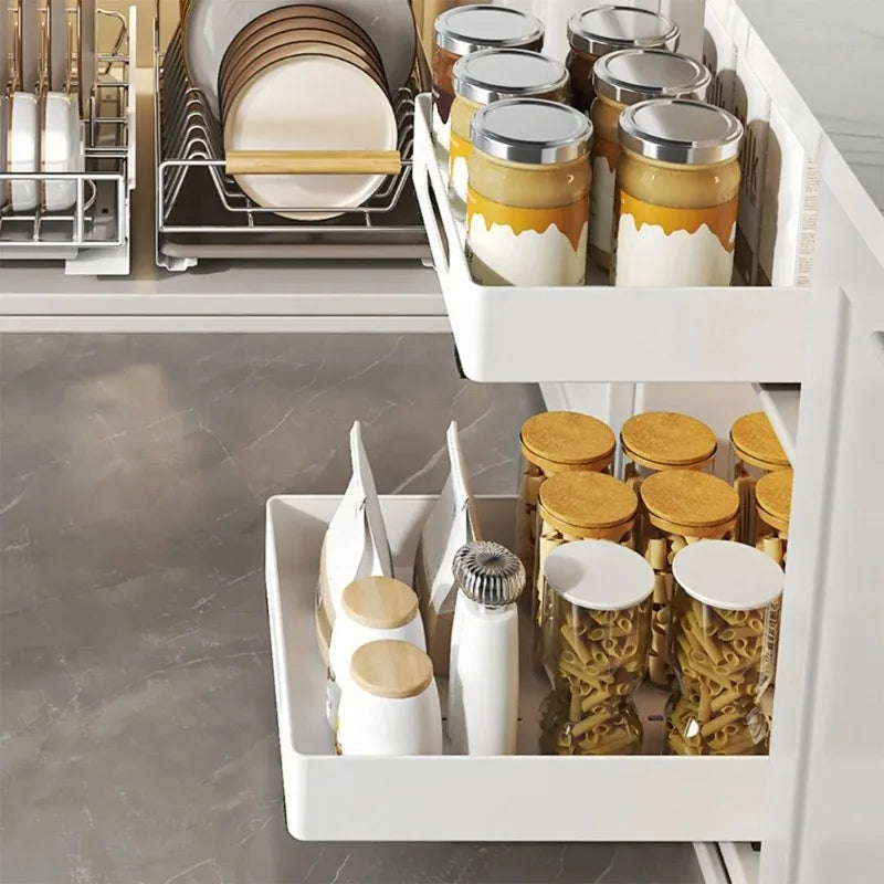 Extendable Cabinet Pull-out Kitchen Storage Shelf Slide-out Drawer Under Sink Kitchen Accessories Storage Rack Organization Tool