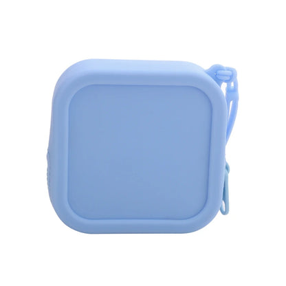 Silicone Square Coin Purse Earphone Storage Bag Women Portable Lipstick Cosmetic Bag Student Simple Small Item Bag