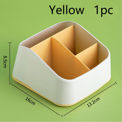 Remote Control Holder 4 Slot Desktop Storage Box Tv Remote Control Phone Trapezoidal Basket Stationery Organizer Case