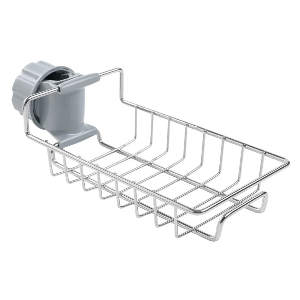 1PC Kitchen Sink Drain Holder Adjustable Height Flexible and Rotatable Hanging Faucet Rack Suitable for Soap Sponges Brushes