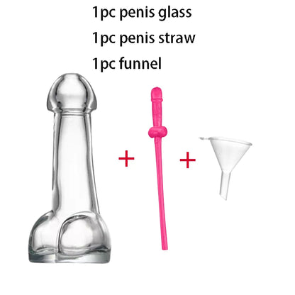 Creative Cocktail Glass Wine Juice Glass Cup Penis Shot Glass Bar Whiskey Glass Halloween Champagne Glasses Hen Party Night