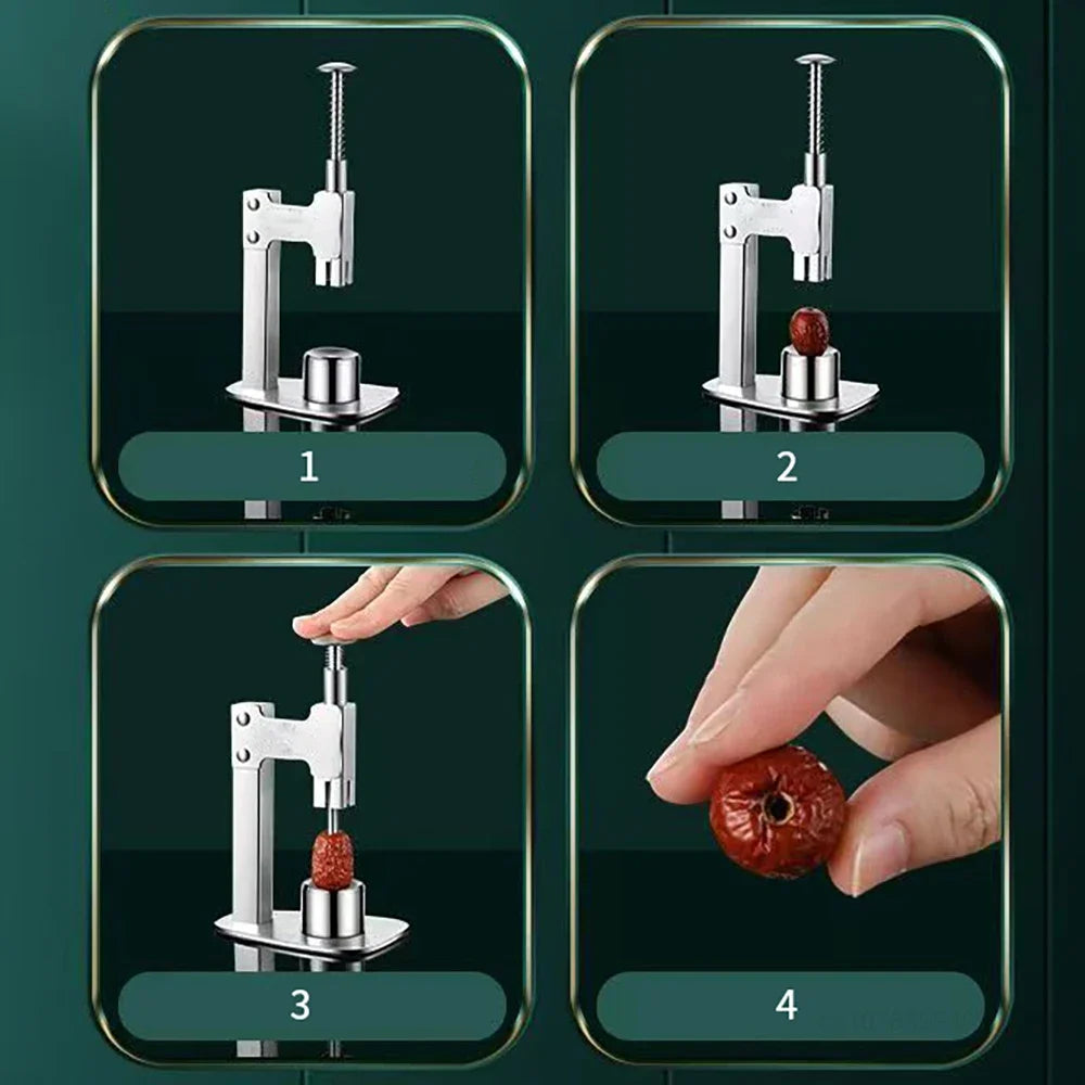 Stainless Steel Red Dates Corer Manual Jujube Pitter Cherry Olive Fruit Core Remover Seed Push Out Tools Kitchen Accessories