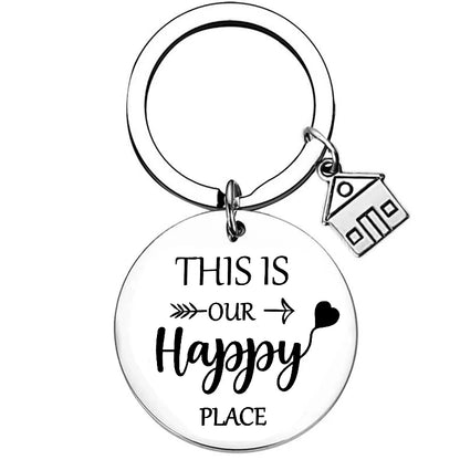 2025 Stainless Steel New Home Keychain Couples First Home Sweet Home Gift Couple New House Keychain Housewarming Gift